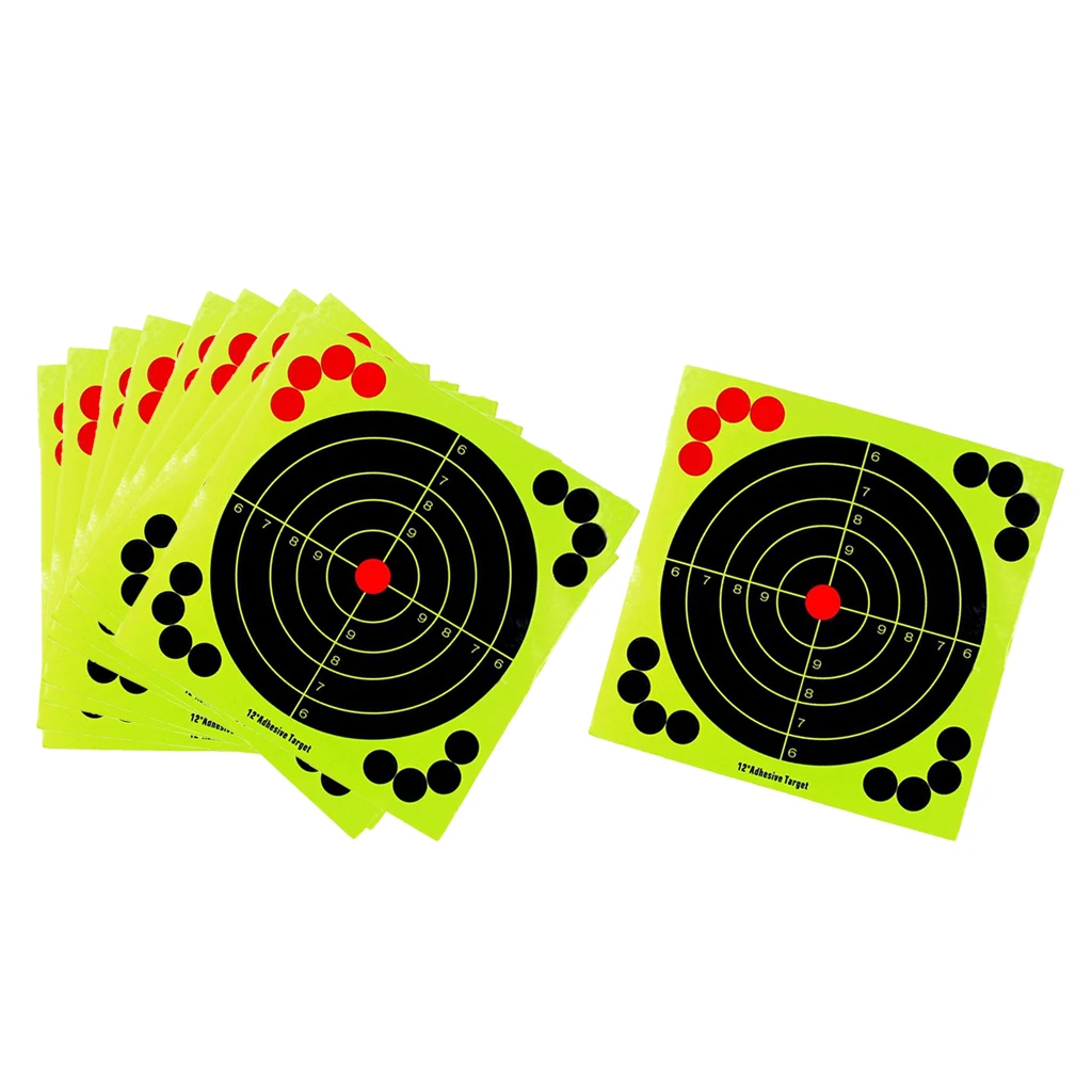 Lots 10 Shooting Targets Glow Fluorescent for Shoot Training Accessories