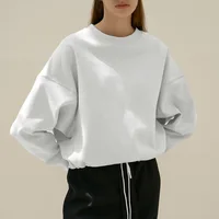 Oversized 100% Cotton Women Hoodies Sweatshirt Casual Solid Long Sleeve Drawstring Korean Fashion Streetwear Female Pullover - Image 3