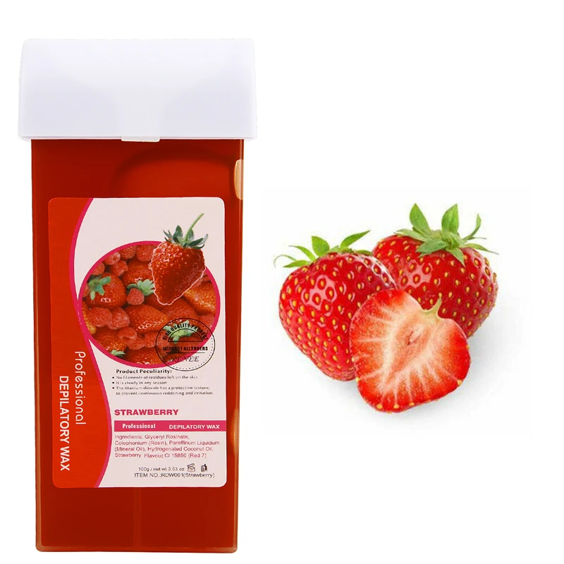 Strawberry 100 г эпиляция горячий воск Нагреватель Машина горшок для удаления волос парафин - Цвет: Strawberry