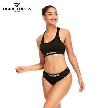 

FC Women underwear Bras Breathable Sports Bra brief set thong bra set sexy Top Athletic Gym Running Fitness Workout Sport Top