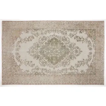 

Handmade Beige Vintage English English Area Rug 182x287 Cm-5'12''X9'5''