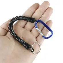 

Max Stretch Lanyards Plastic Retractable Tether Spring Coiled Anti-lost Tools Rope Keychain Fishing Elastic Tpu Accessories U6t6