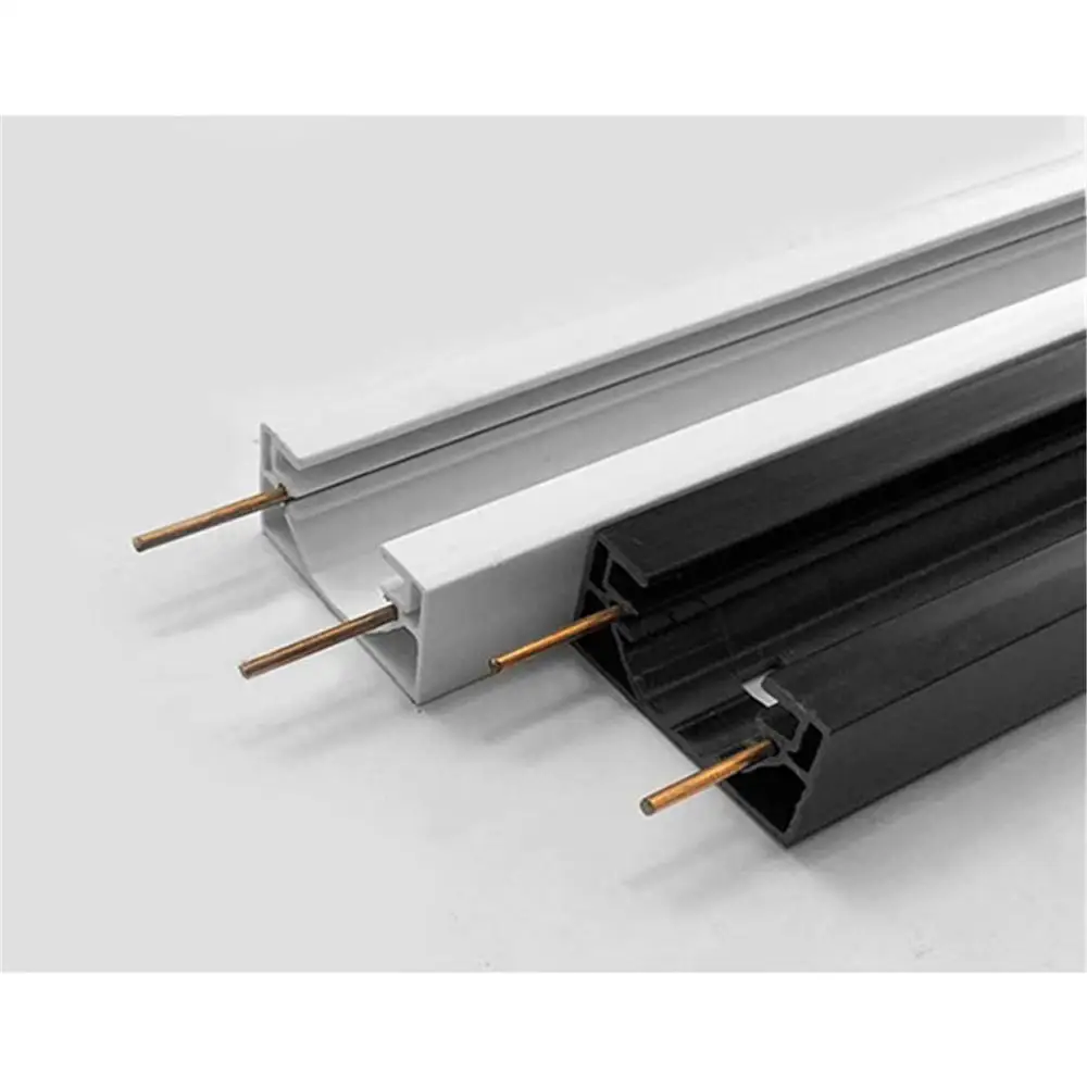 Black White 0.5m 50cm Track for Track Light 2 Wire Rail for Track Lamp L T Universal Power Docking Track Jointer Connector 3