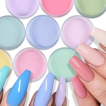 

9 Colors/Set Acrylic Powder Nail Tips Extension Crystal Powder 3D Nail Art Decoration Pigment Dust for DIY Manicure Design
