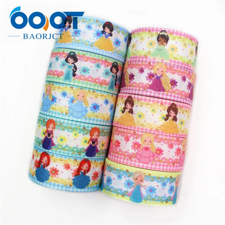 10 each one yards OOOT BAORJCT I-19920-2214, 25 мм, 10 ярдов мультфильм тепловой передачи печатных корсажные ленты, лук крышка DIY аксессуары украшения - Цвет: 10 each one yards
