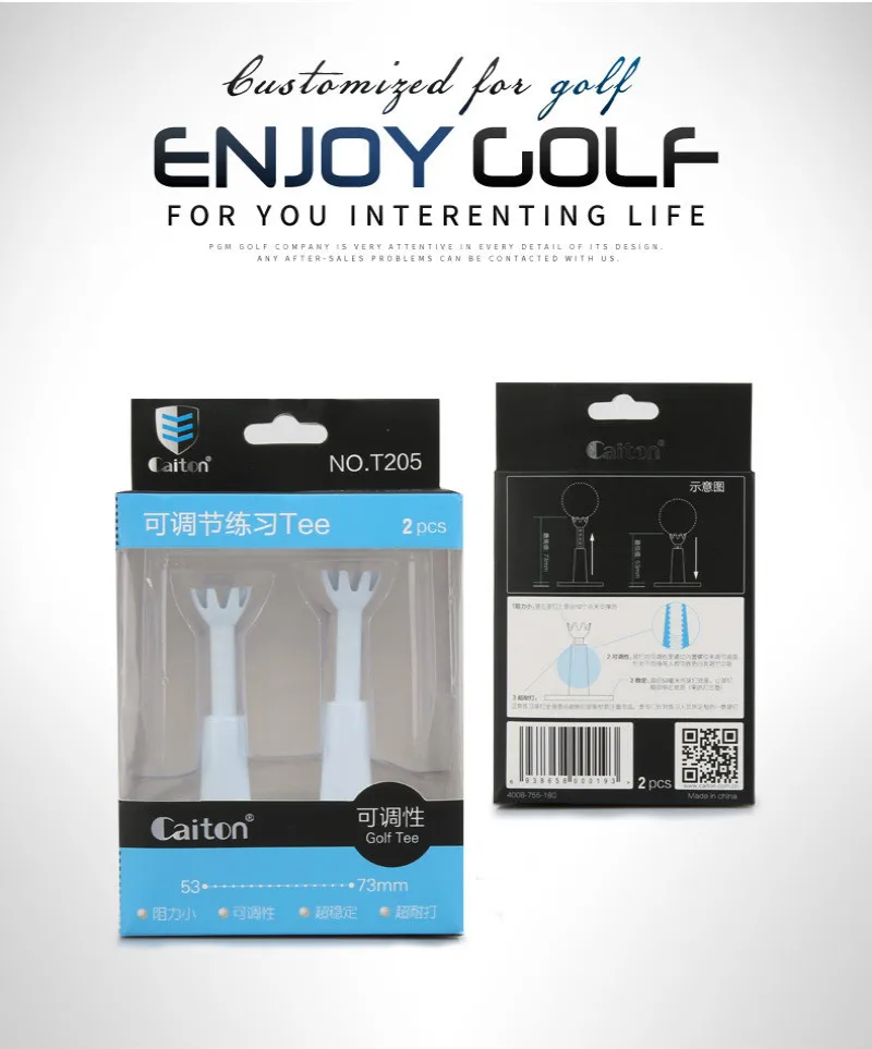 1 пара PGM Golf Tee регулируемая высота гибкий мяч Toe| |