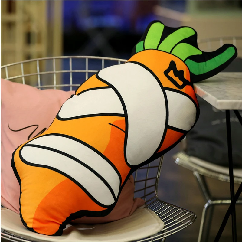 3D Magic Kawaii Cute Stuffed Funny Carrot Toys Cartoon Plush Plant Soft Carrot Pillow Kids Baby Toys For Children Birthday Gift