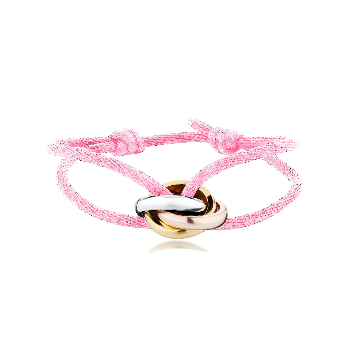 Bracelet Jewelry Stainless Steel Bracelet 3 Metal Buckle Ribbon Lace Up Rope Chain Color Adjustable Size Women Men Unisex