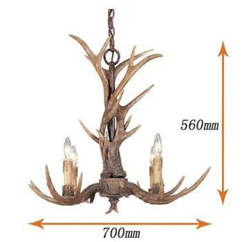 

Europe Country 4 Heads Brown Dining Room Antler Chandeliers Lights Pendant Lamps Ceiling Fixtures Lighting, E14 110-240V Modern