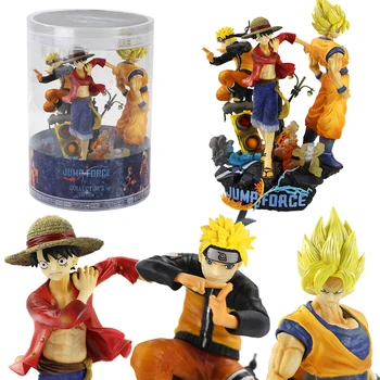

28cm Jump Force Dragon Ball Z ONE PIECE Naruto PVC Action Figure Luffy Son Goku Figurine Toy Uzumaki Naruto Model Toy