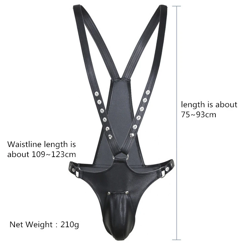 Gay Penis Pouch Leather Harness Men Open Crotch Full Body Bondage Clothes Sexy Party Clubwear Chest Harness Belts For Men Fetish leather chest harness