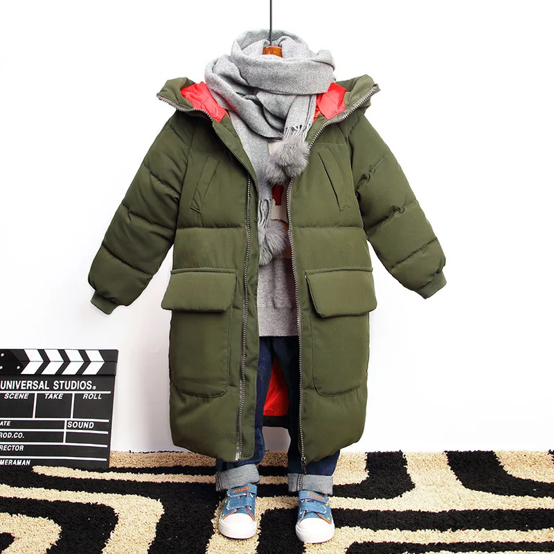 

Jacket for Boys 2019 New Fashion Hooded Winter Jacket Graffiti Camouflage Parka For Boys Thick Long Coat Kids Baby Girls Clothes