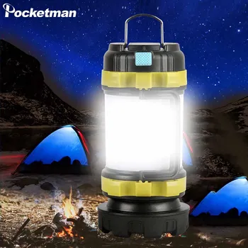 Camp Lamp LED Camping Light USB Rechargeable Flashlight Dimmable Spotlight Work Light Waterproof Searchlight Emergency Torch 1