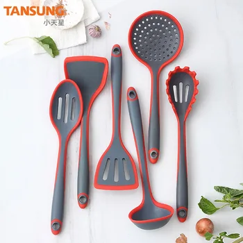 

Kitchen Household FDA Silicone Kitchenware Set of 6 Silicone Cooking Spoon