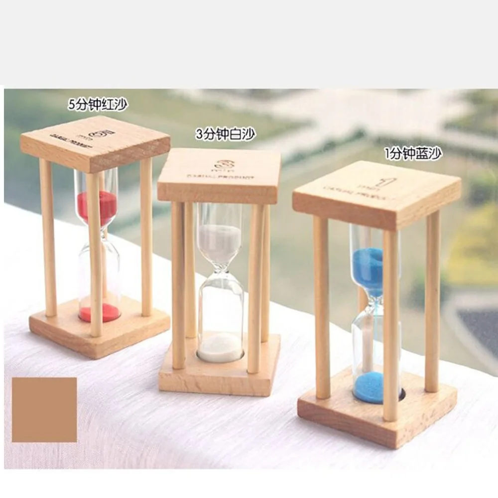 3Min Wooden Sand Sandglass Hourglass Timer Clock Unique Gift Home Office Decor