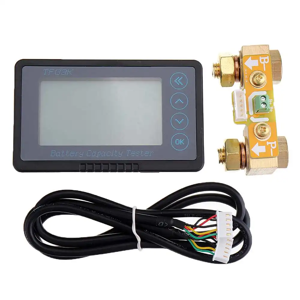 TF03K 100V350A Coulomb счетчик измеритель емкости батареи индикатор напряжения тока TTL232 литий-ионная кислота 1 м экранированный кабель
