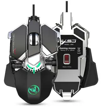 

Gaming Mouse Wired Mice 6400DPI Mechanical Design 9 Customizable Macro Programming Cool LED Variable Light Effect for PC laptop