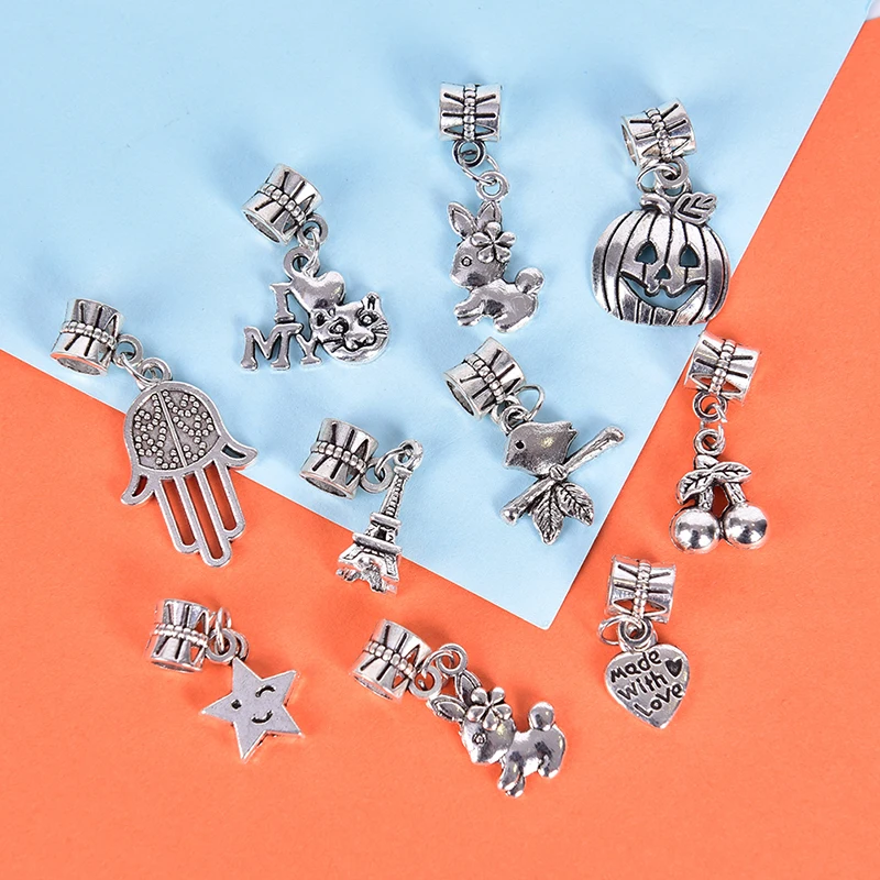 Микс 10 шт винтажные животные Тыква тибетские большие отверстия Свободные Бусины