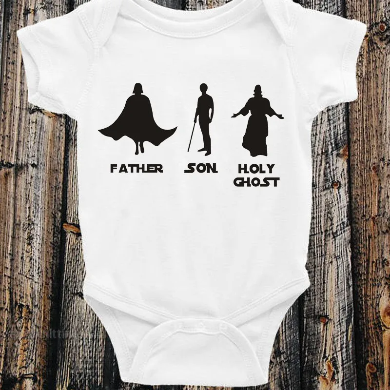 Baby Rompers Infant Baby Boys Girls Romper 0-24M Jumpsuit Baby Onesie Summer Clothing Father Son Letters Print Infant Outfits - Цвет: Белый