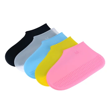 

Thicken Silicone Rain Boots Waterproof Shoe Cover Unisex Shoes Protectors Transparent Non-Slip Rainproof Suit Rain Coat Women