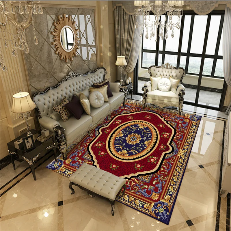 

Simple Ethnic Style Carpet Nordic Coffee Table Mat Bedroom Bedside Cushion Children's Room Living Room Large Area Rug