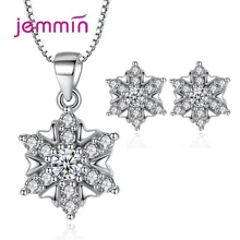 Новое поступление 925 пробы Серебряный свадебный набор украшений для женщин свадебный кулон ожерелье трендовые серьги-гвоздики в форме звезды CZ Кристалл
