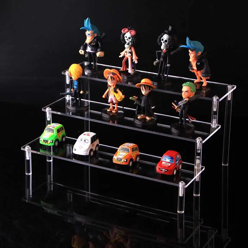 Acrylic three-Tier Detachable Ladder Frame Perfume Jewelry Display Rack Transparent Shelf Store Tools | Дом и сад