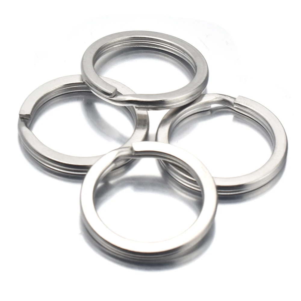 10pcs/Lot Stainless Steel Make Keychain Key Ring Flat Key Holder Split  Rings Keyfob Accessories for DIY Jewelry Making Wholesale - AliExpress