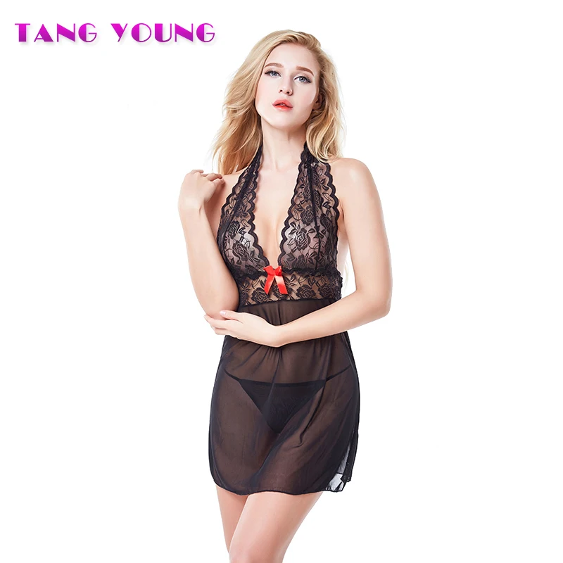 Сексуальная кружевная ночная сорочка большого размера кружева росы искушение