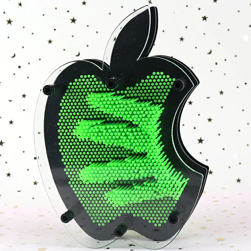 3D креативная забавная DIY Модель Антистресс игрушка для детей взрослый отпечаток из штырьков клон пластиковая игрушка Рождественский подарок декор ремесло - Цвет: Apple Green