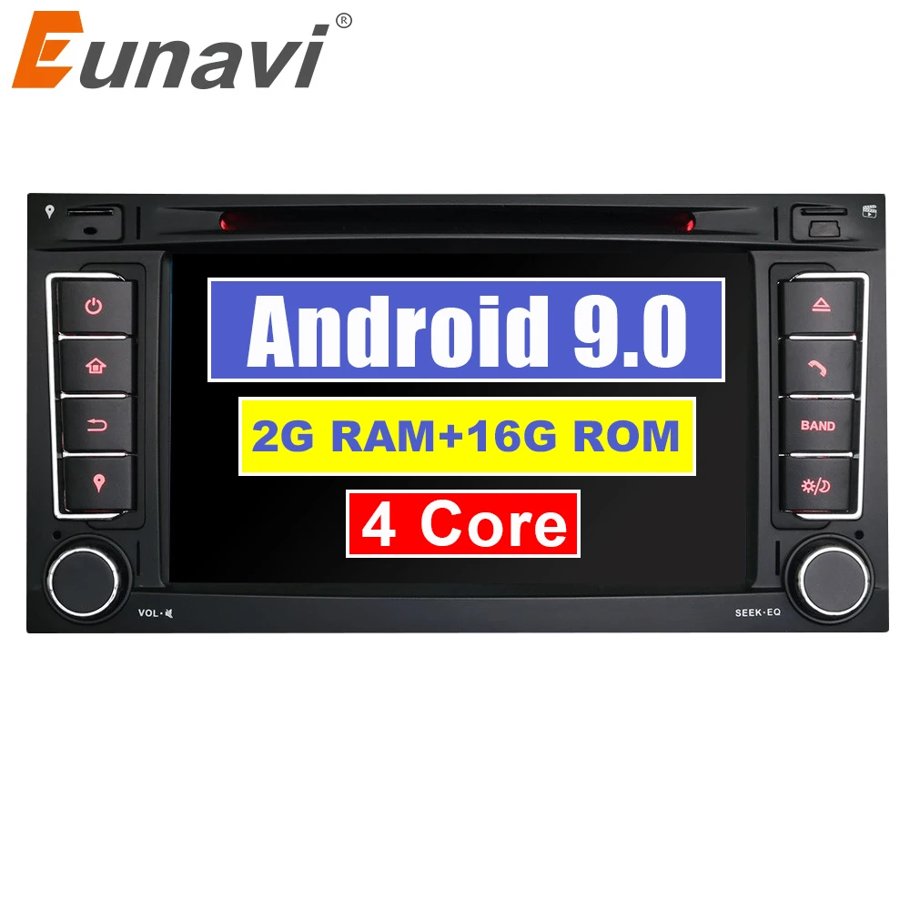 Euanvi 7 'ƈ din Android 9 0 автомобильный dvd плеер для VW/Volkswagen/Touareg/Transporter T5 с Canbus Wifi GPS Navi
