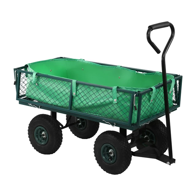 Yonntech Garden Shopping Trolley Wagon Cart Truck 4 Wheel Pull Along  Wheelbarrow Chariot de pliage Panier