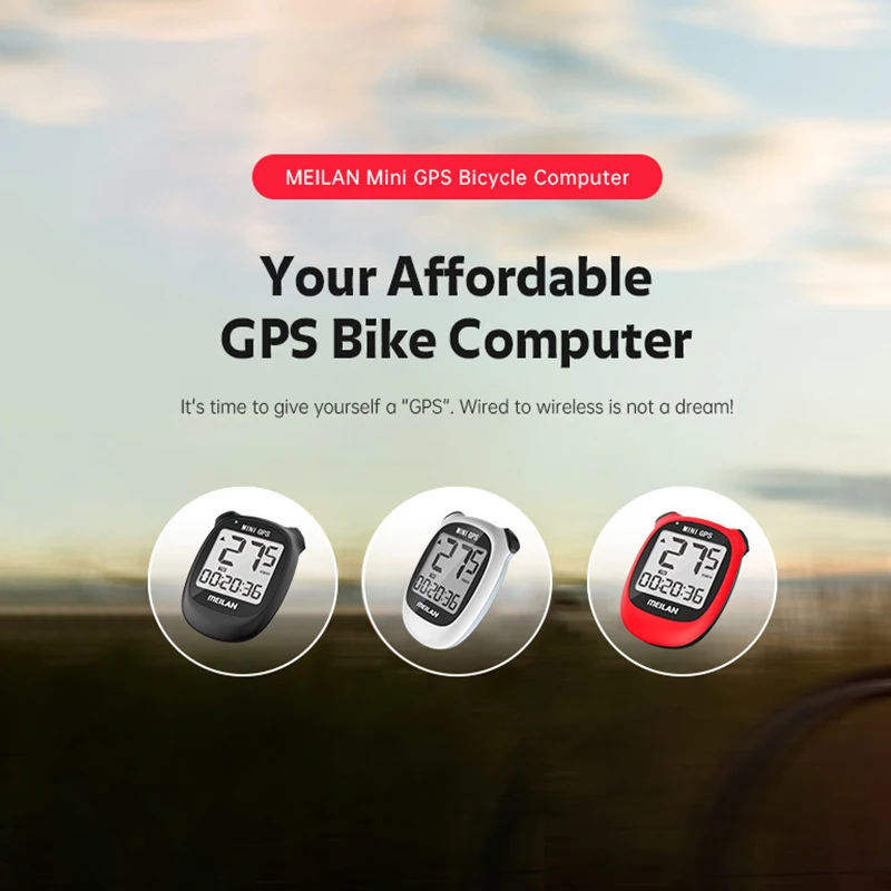 MEILAN M 3ミニGPSバイクコンピューター、GPSスピードメーター、ワイヤレスサイクリングコンピューターバイクオドメーター自転車スピードメーター、オドメー MEILAN M 3ミニGPSバイクコンピューター、GPSスピードメーター