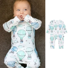Pelele de algodón con estampado de globos para bebés, ropa infantil de otoño para recién nacidos