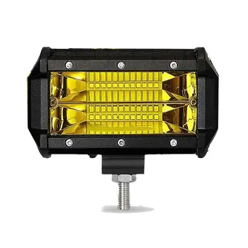 

1pcs Waterproof 72W LED Working Light Bar Off-road Spot Headlights Light Color Vehicle Light Maintenance 3000K Flood Yellow G6Q4