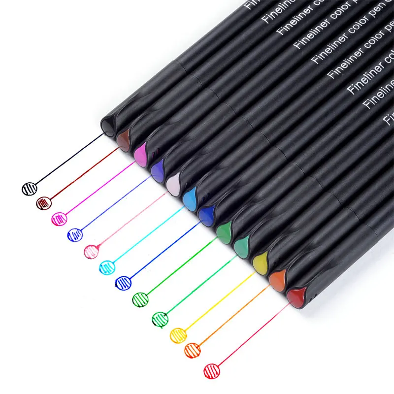 

12/24/36 0.4mm Micron Liner marker Pen Set Fine liner Slim pen Tip Hook Line Pen Sketch Painting Drawing School Art pens set