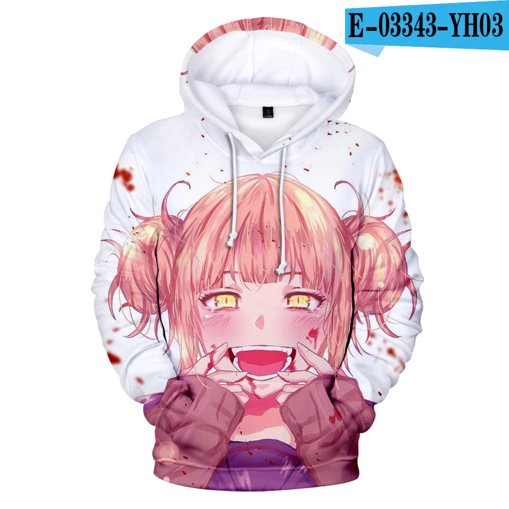 3D Модные толстовки Harajuku Himiko Toga 3D толстовки для мужчин и женщин Kpop с круглым вырезом милые толстовки для мальчиков и девочек Himiko Toga - Цвет: 3D