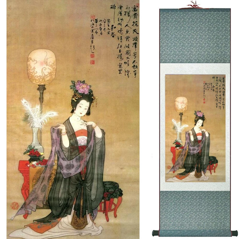 

Traditional Chinese fairy painting Home Office Decoration beautifull women painting2019073002