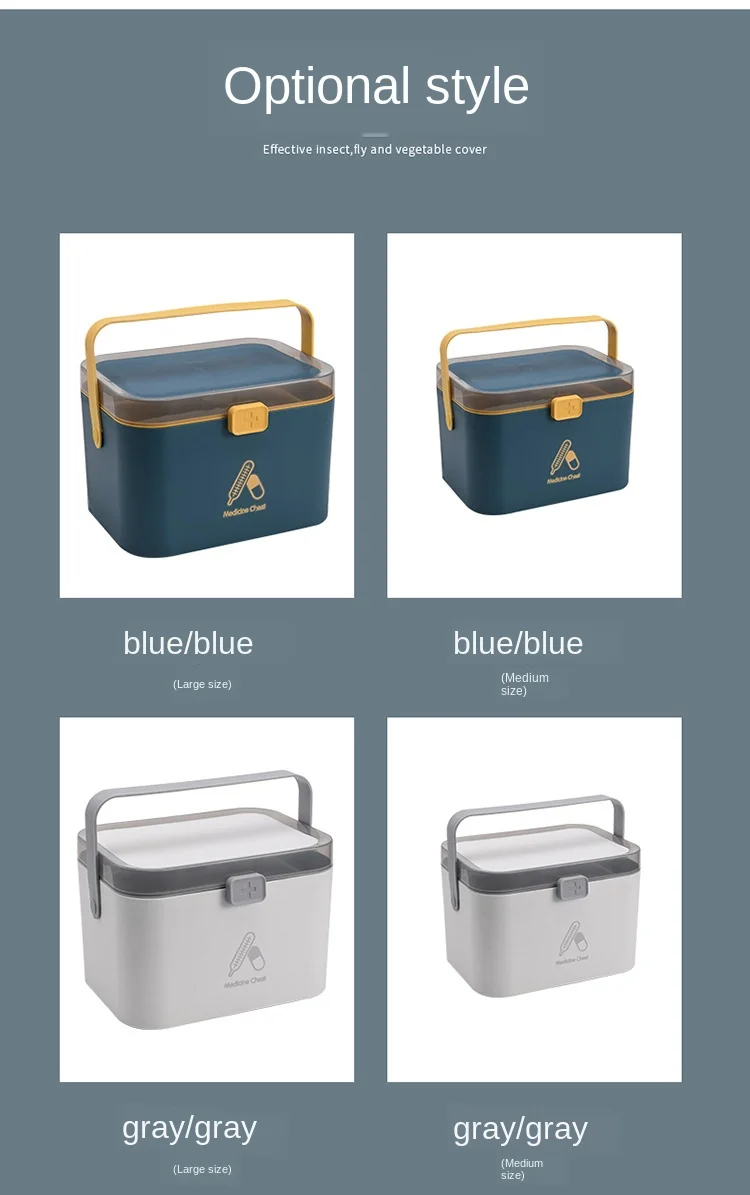 Home Care Medicine Box Portable Large First Aid Medicine Box Travel Plastic Medicine Box Multi-layer Medicine Storage Box