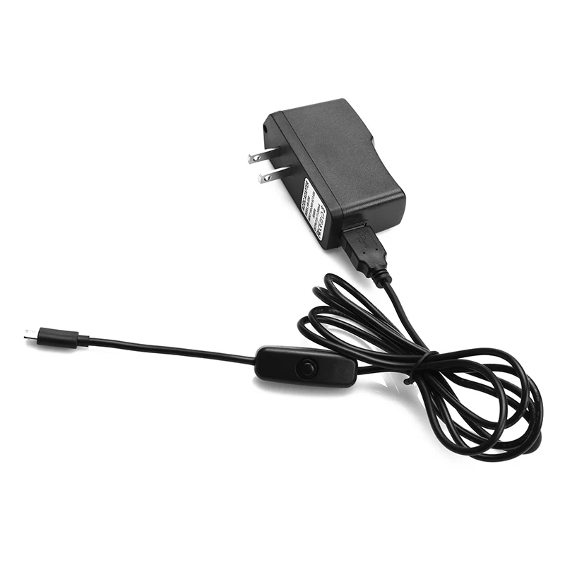 Источник питания для Raspberry Pi 5V 2.5A Micro-USB зарядное устройство адаптер с выключателем