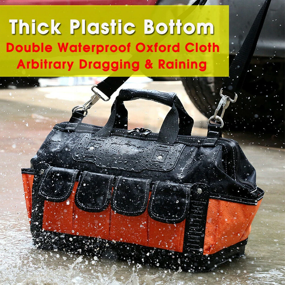 13/17inch Thicken Heavy Duty Oxford Cloth Large Capacity Storage Organizer Handheld Tool Bag Shoulder Space Saving Electrician