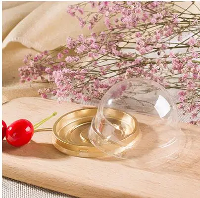 

100 set Clear Plastic round egg yolk crisp box transparent plastic box wedding party favors cupcake box with lid baking packing