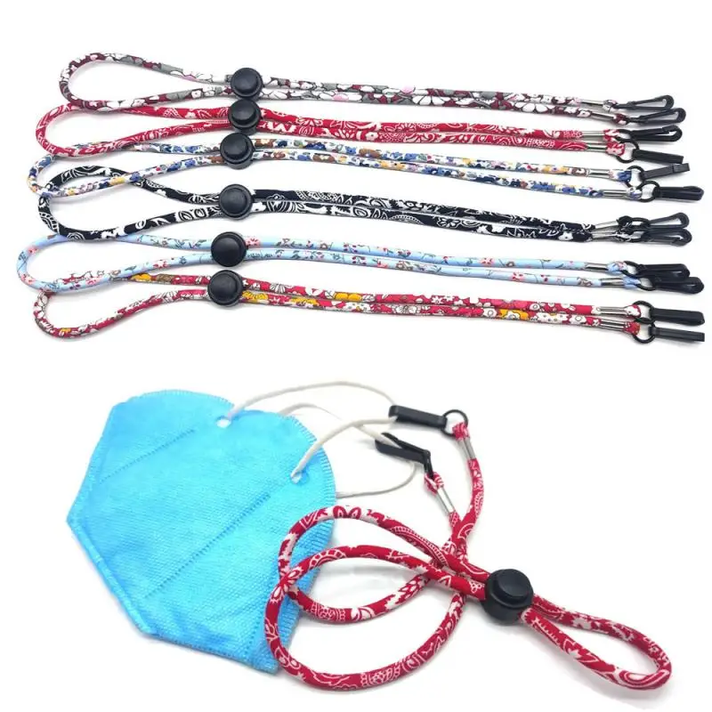 Korean Style Adjustable Mask Lanyard For Kids Adults Handy Chain Holder Strap With Clips Outdoor Mask Hanging Neck Strap Rope Mask Extension Strap