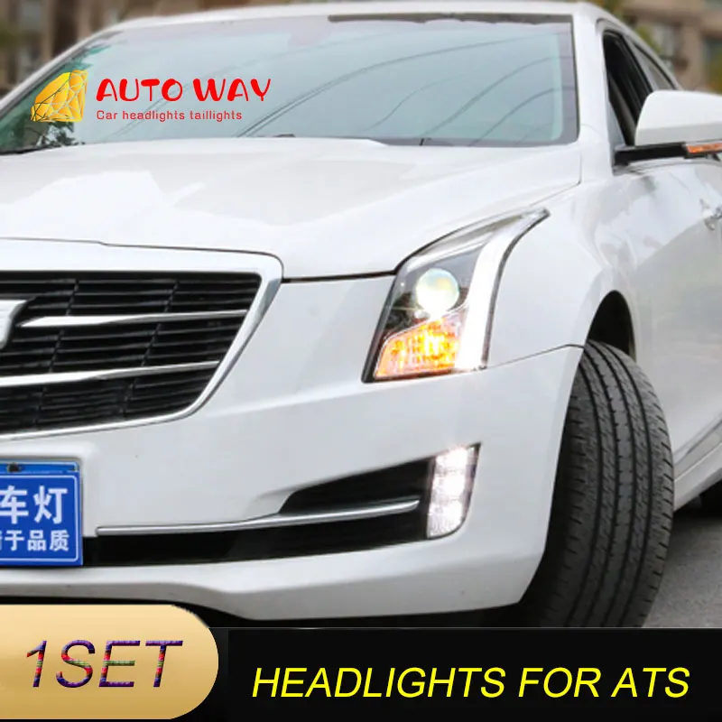 Чехол для стайлинга автомобиля Cadillac ATS 2014 2016 Автомобильные светодиодные фары