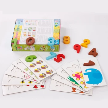 

1Set New Wooden Puzzles Toys Alphabet Letter Cards Montessori Cognition Puzzle Toy For Toddlers ABC English Early Education Baby