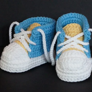 Baby Shoes QYFLYXUEQYFLYXUE-Crochet baby shoes,handmade Baby Crochet Booties,Baby sports shoes select size:9cm 10cm 11cm