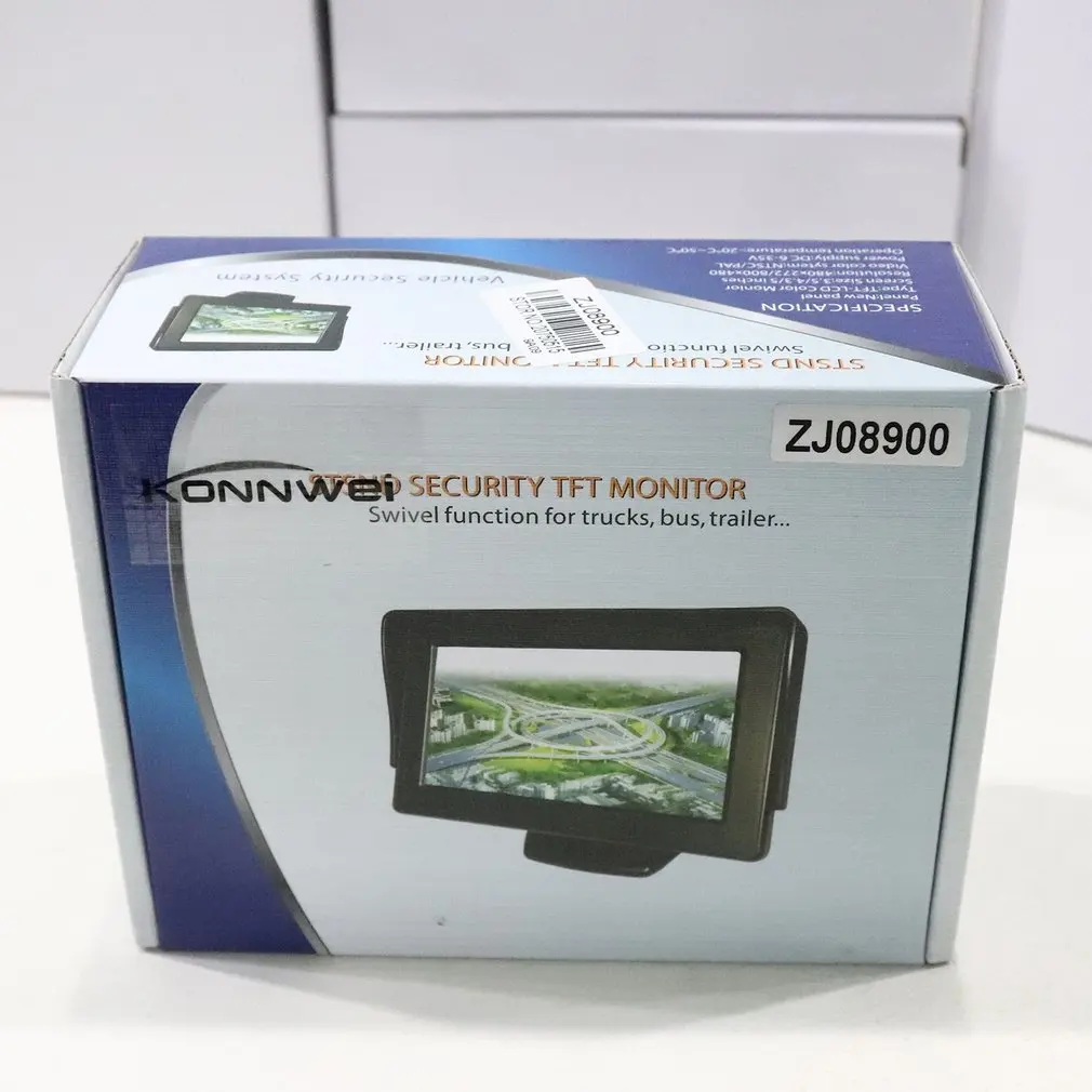 HD 800*480 автомобильный TFT ЖК-монитор 5 дюймов Автомобильный Монитор электронный экран 2ch видео с машинными камерами заднего вида оборудование ночного видения