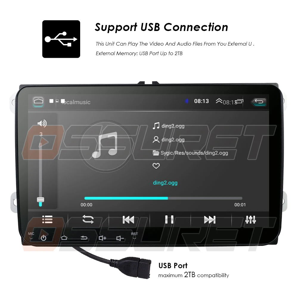 Top Android 9.0 Car Multimedia player 2 Din Car GPS For VW/Volkswagen/Golf/Polo/Tiguan/Passat/b7/b6/SEAT/leon/Skoda/Octavia Radio BT 18