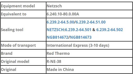 Уплотнительный пресс/инструменты для Netzsch 6.240.10-80.0.00A тепловой анализ расходные материалы DSC расходные материалы красный термо