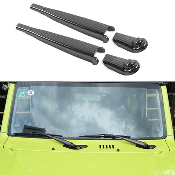 

for Suzuki Jimny 2019 2020 Front Rain Wiper Cover Guard Decoration Sticker Trim ABS Carbon Fiber Red Car Exterior Accessories